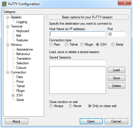 PuTTY SSH client